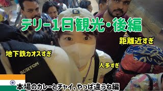 【インド#2】メトロで人に埋もれる | 本場のカレーとチャイがおいしすぎた | ロータス寺院の美しさに感動 | デリー1日観光後編！