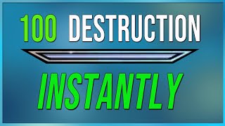 Level 100 DESTRUCTION Instantly in Skyrim!