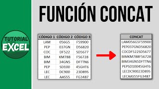 La función CONCAT en Excel 🆕