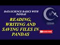 6.  Reading, writing and saving excel and csv files in python pandas