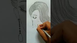 How to draw a beautiful girl with closed eyes | #drawing #sketch #art #easy #girl