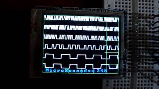 Arduino 320x240 LCD Six Channel Logic Analyzer