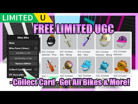 [FREE UGC LIMITED] Obby But You're on a Bike Script • Collect Card • Auto Farm & More [Roblox 2023]