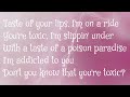 britney spears toxic lyrics