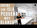 Cocina con ISLA pequeña BLANCA y moderna CJR ⚪️