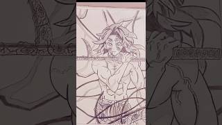 Demon Kokushibo Drawing || Upper one Demon 😈|| Pencil shading// #anime #drawing #viral
