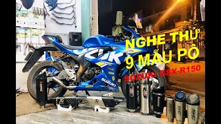 Nghe thử 9 mẫu PÔ ĐỘ trên Suzuki GSXR150 | Phượt Safety Sài Gòn | GSXR150 độ pô Test pô