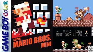 Super Mario Bros Mini [GBC] Homebrew - Full Gameplay