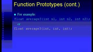 C Programming Tutorial 69 Functions Prototypes