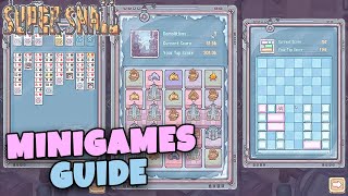 MINIGAMES GUIDE (SOLITAIRE, 2048, CIVILIZATION w Relic, TETROMINO, BYECUBE) // SUPER SNAIL