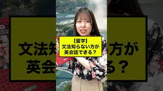 【留学】文法知らないほうが英会話できる？　#shorts