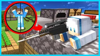 MIPAN & ZUZUZU DI TEMBAK AKUDAV PAKE SNIPER KARENA MENJADI JAHAT DI MINECRAFT SURVIVAL! SEREM BANGET