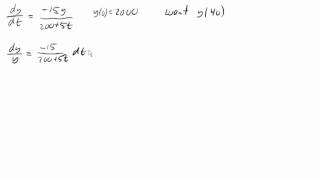 Differential equation tank mixture problem