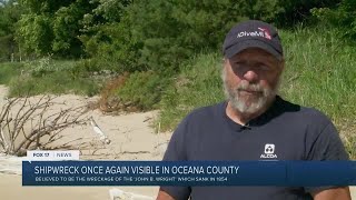 Shipwreck once again visible in oceana county