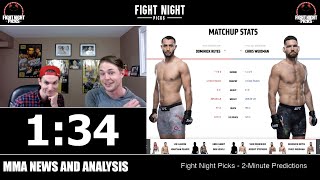 UFC Boston: Chris Weidman vs. Dominick Reyes 2-Minute Prediction