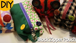 DIY[Fun sewing:Zipper Pouch]Square Pouch/Zipper Pouch that can be changed easily and in various ways