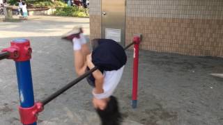 鉄棒 だるま50回 Front Hip Circle On Bars 50 Times Challenge