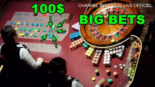 BIG BETS 100$ IN TABLE IN ROULETTE IN CASINO BIG 18/01/2025