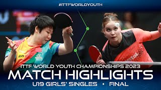 Kuai Man vs Elena Zaharia | U19 GS Final | ITTF World Youth Championships 2023