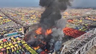 Fire tears through tents at massive Hindu festival in India