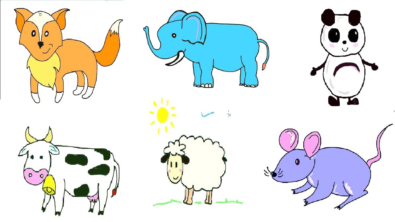 Como Dibujar Animales Mamíferos Fáciles Para Niños Paso A Paso. Dibujo ...