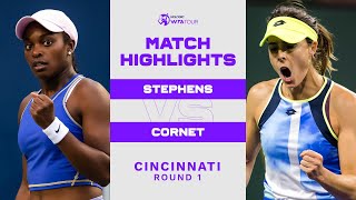 Sloane Stephens vs. Alizé Cornet | 2022 Cincinnati Round 1 | WTA Match Highlights