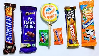 🍭 Tapping on Colorful Rainbow Lollipop Candy, Snickers Chocolate \u0026 Other Chocolate ASMR Sounds 🍫