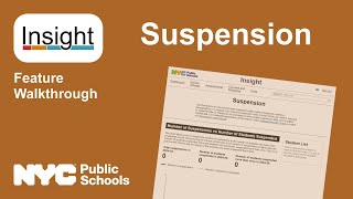 Insight Feature Walkthrough: Suspension