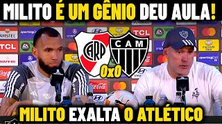 MILITO FALOU APÓS CLASSIFICAÇÃO DO GALO! RIVER PLATE 0 X 0 ATLÉTICO MG NOTICIAS DO GALO HOJE