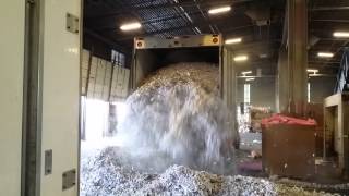 Shredder truck dumping at least 10000 lbs of paper