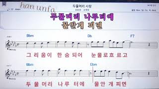 두물머리 사랑/손영희💋노래방 반주*기타 코드 악보*가라오케💖Karaoke*Sheet Music*Chord*MR