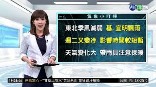 週二又變冷 影響時間較短暫| 華視新聞 20190106