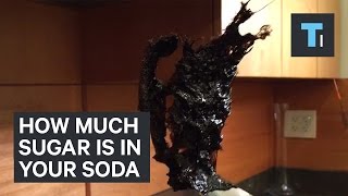 We boiled soda to see how much sugar is inside