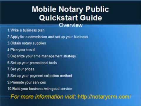 Mobile Notary – Quick Guide 1 – Overview