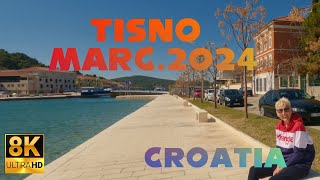 Tisno, Croatia | 8K Spring Walkthrough (March 2024)