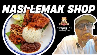 Indian trying Nasi Leamak | Nasi Lemak Shop | Malaysian Food