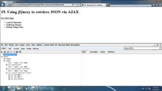 19 Using jQuery to Retrieve JSON via AJAX
