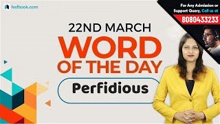 Perfidious | Word of the Day for SSC CGL English | Important for SBI PO 2019, SSC CHSL 2019 \u0026 MTS