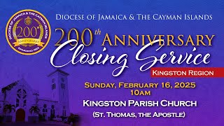 200th Anniversary Closing Service