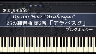 ブルグミュラー アラベスク【ピアノ】Op.100-2