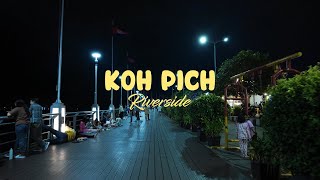 【KH】Walking in Koh Pich, Phnom Penh | Visited a Koh Pich Riverside at weekend | 2023