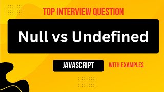 Null vs Undefined | Top JavaScript Interview Question! #javascript #null #undefined #ranjnacodes