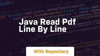 java read pdf line by line