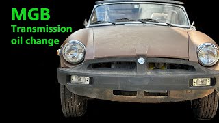 Transmission oil change on the '78 MGB!