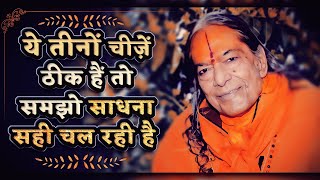 ये तीनों चीज़ें ठीक हैं तो समझो साधना सही चल रही है - Jagadguru Shri Kripaluji Maharaj Pravachan