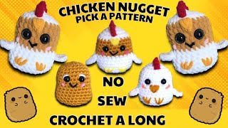 CROCHET CHICKEN NUGGET NO SEW BEGINNER CROCHET A LONG