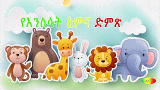 ቁ.002 የእንስሳት ስምና ድምጽ Amharic Vocabulary | Amharic words learning |Animals name |  Amharic for kids