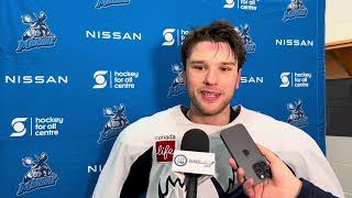 Manitoba Moose Practice Report media: Wyatt Bongiovanni