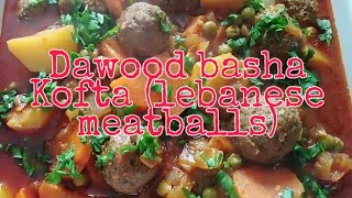 How  to cook daoud basha/kofta/meatball with tomato sauce