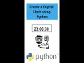 How to create a Digital clock using Python and its turtle library?🐍Let's try it! #shorts